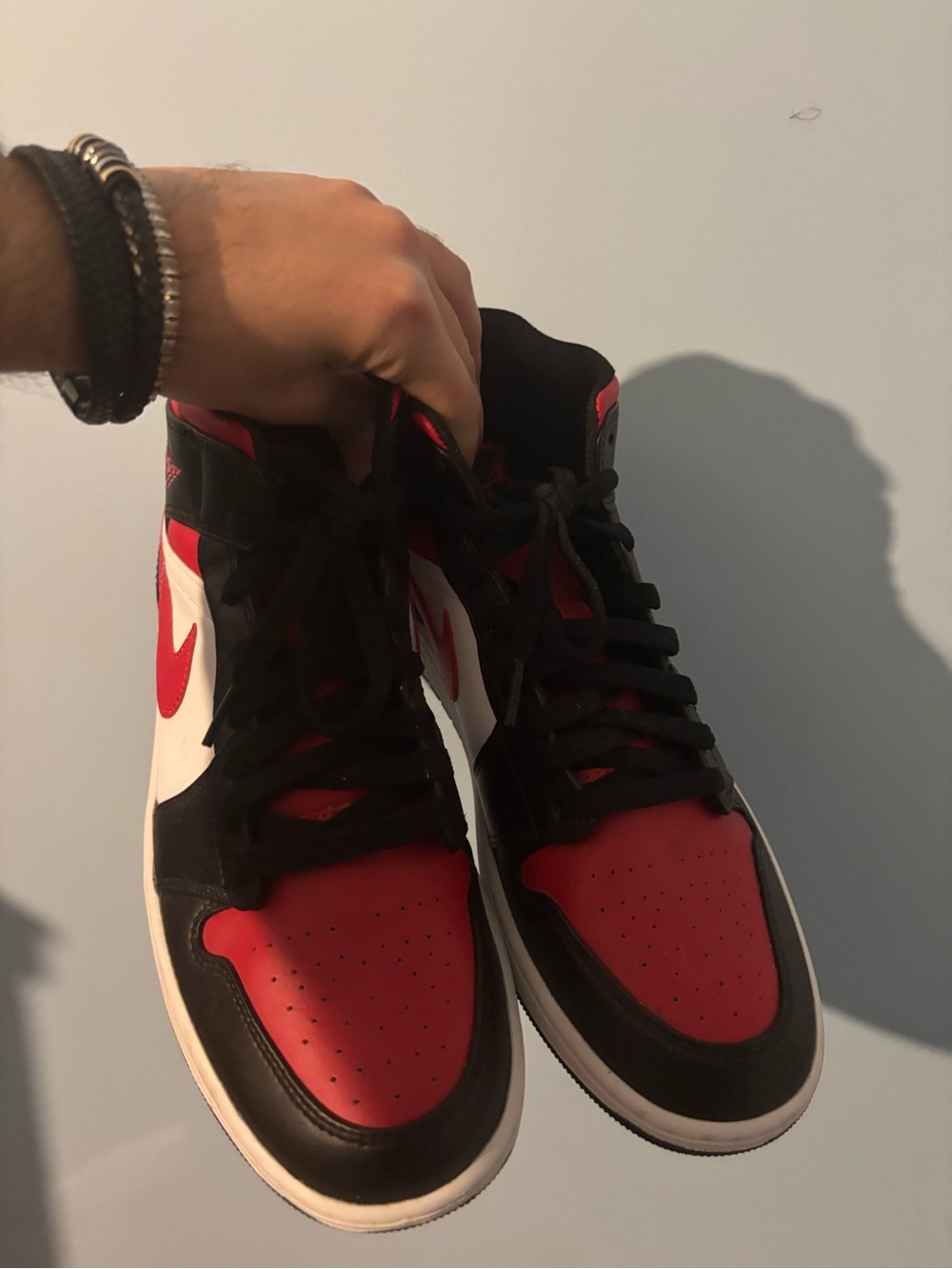 Nike Men’s High-Top Sneakers - Red/Black/White 10.5